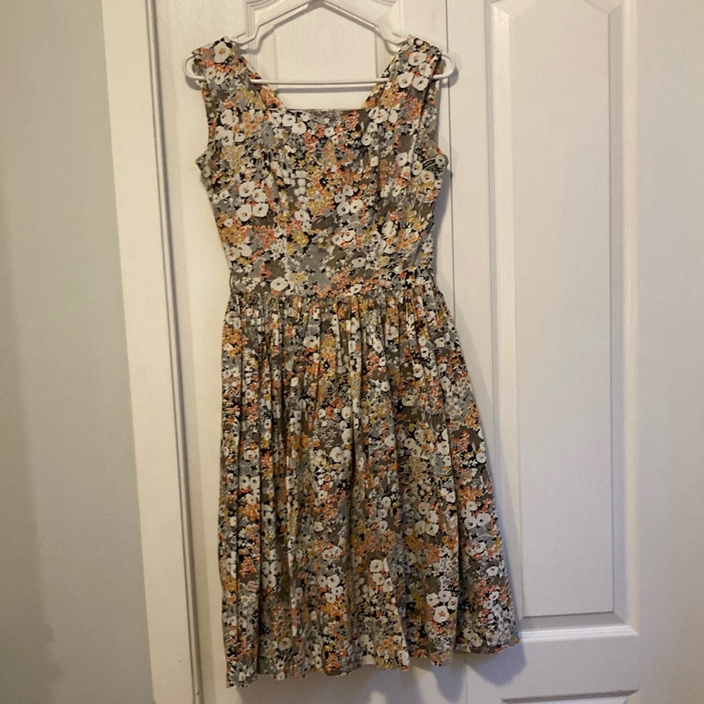 Retro-looking One of a Kind Floral Sleeveless Dress